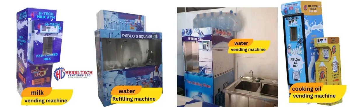 H-TECH water vending machines in Kenya: real product photos