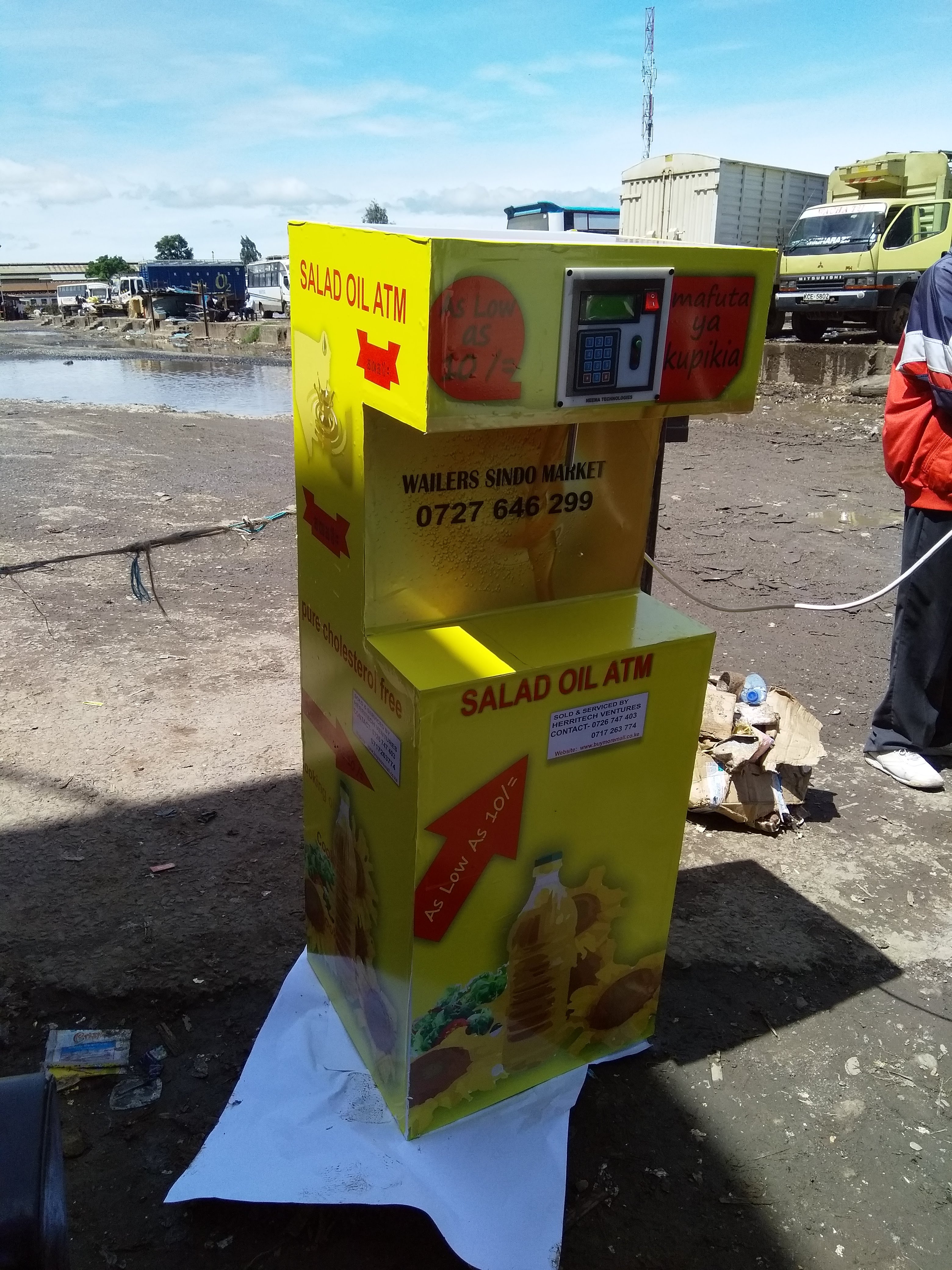 H-TECH cooking oil vending machine prototype, April 2018
