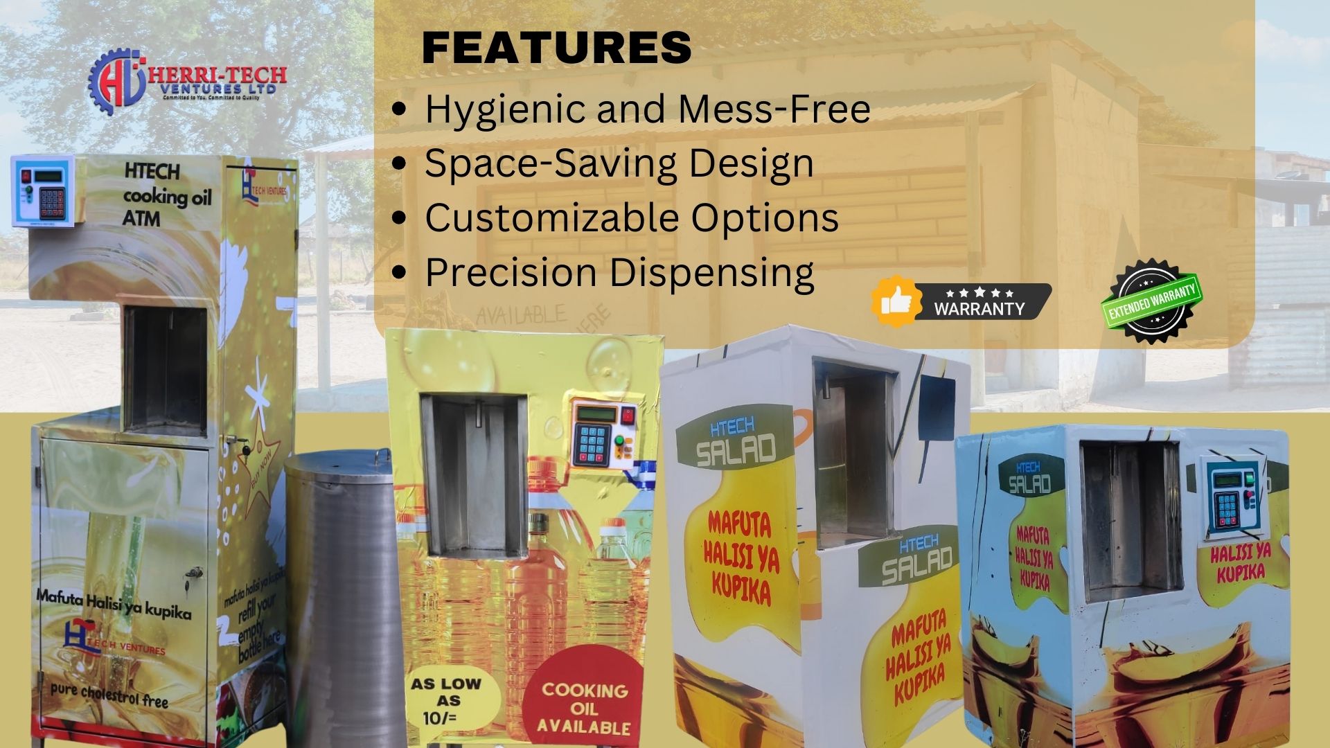 cost of cooking oil vending machine